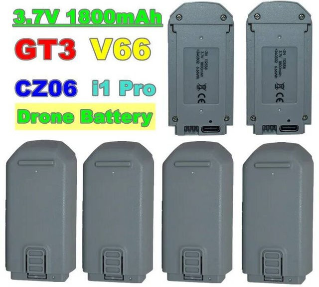 VSVAW Original-Drohnenbatterie 1800 mAh für V66/GT3/CZ06/i1 Pro RC Quadcopter in Grau - Bild 1