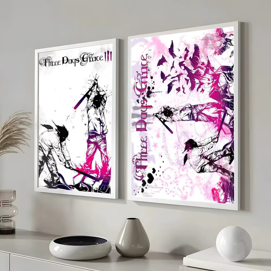 T-Three D-days Grace Poster Moderne Wandkunst als abstrakter Wandaufkleber in Schwarz und Mehrfarbig aus Papier - Bild 5