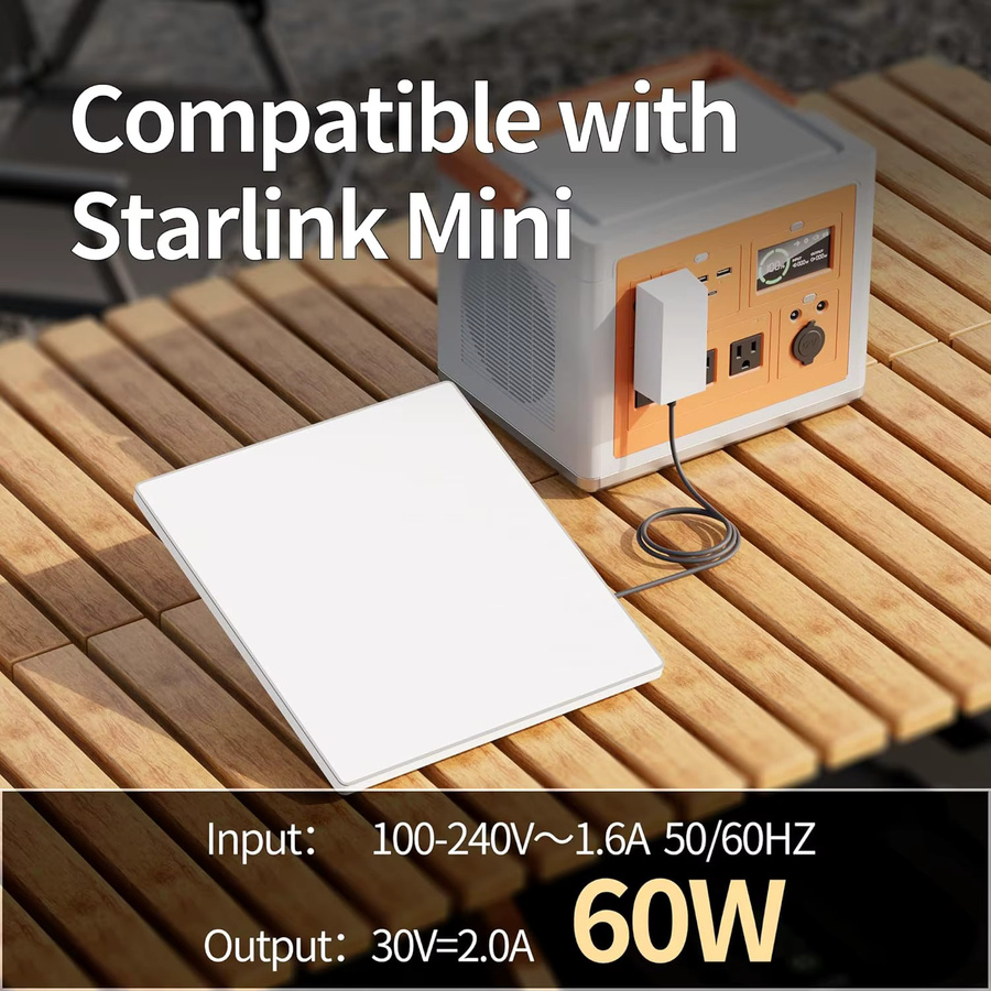 HOWENS Ersatz-Netzteil für Starlink Mini, 60W AC-Adapter, Wandladegerät in Weiß, 30V 2A Ausgang - Bild 5