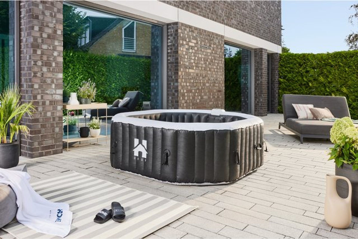 Home Deluxe Outdoor Whirlpool Drop in Schwarz - Bild 1