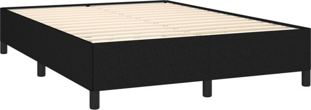 Polsterbett vidaxl in Schwarz aus Stoff und Holzwerkstoff, B/T/H: 140 x 200 cm - Bild 1