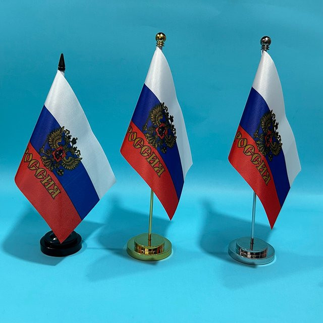 SKY FLAG Büro-Schreibtischflagge Russland Nationalbanner, B: 21 cm, H: 14 cm - Bild 1