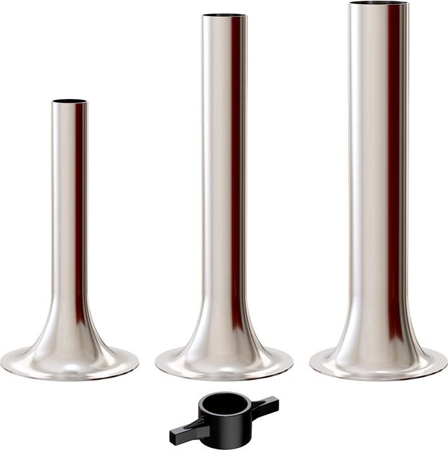 Wurststuffer Kit für KitchenAid Fleischwolf Aufsatz aus Kunststoff und Edelstahl in Silber - Bild 1