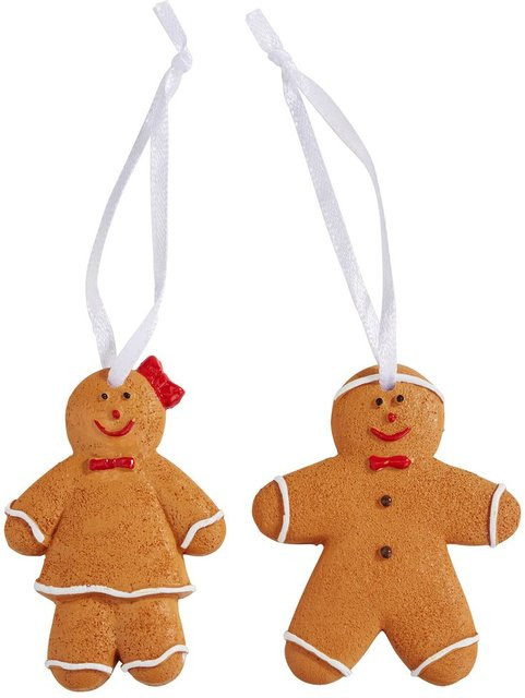 VBS Weihnachtsanhänger Lebkuchenpärchen aus Polyresin in Braun - Bild 1
