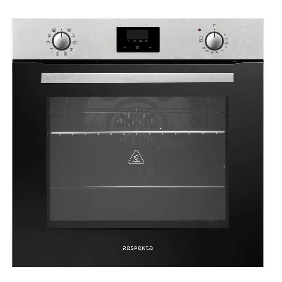 Respekta Einbaubackofen Jim Autark AB141-26 in Silber und Schwarz mit 10 Beheizungsarten, B/T/H: 59,5 x 59,4 x 52,1 cm - Bild 4