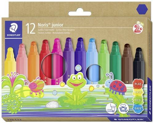 Staedtler Noris Junior Fasermaler Multicolor, 12 Stück - Bild 1