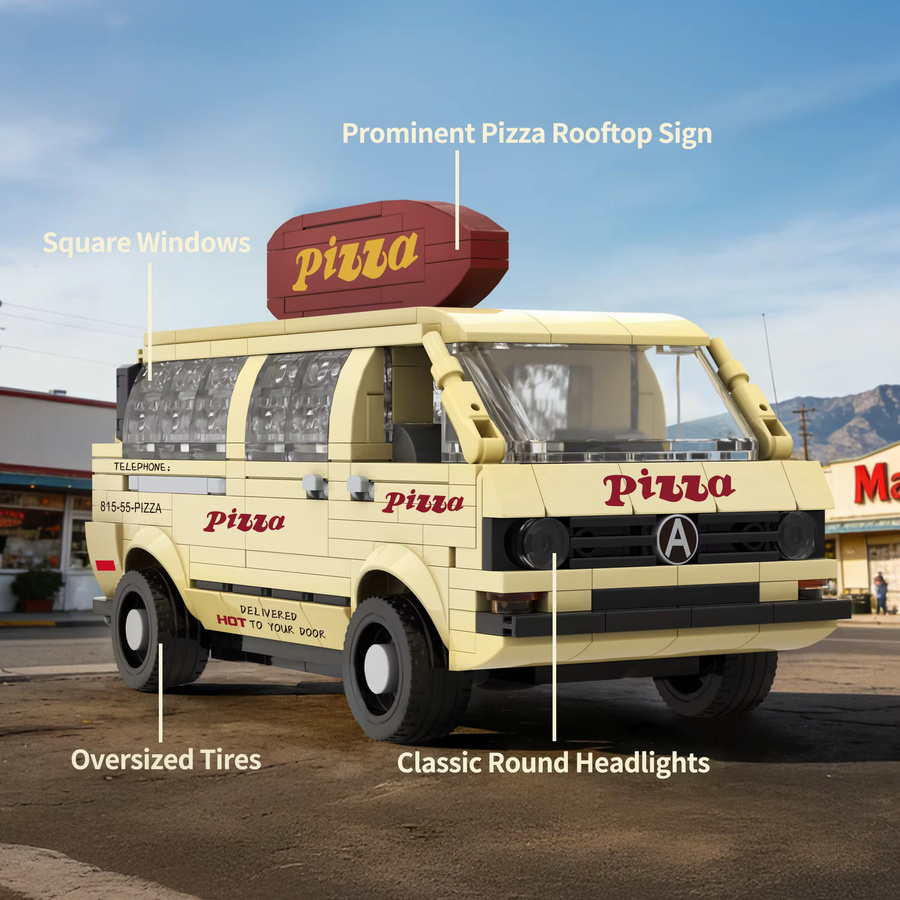 AMAZINGBLOKS Pizza-Van, Bausatz, 528 Teile - Bild 3