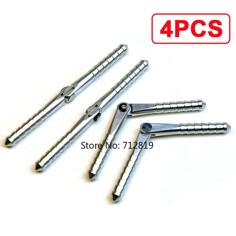 SKYAREA CNC Aluminium Pivot festgesteckte und runde Scharniere, 4-teiliges Set, Grau, Metall, Zubehör - Bild 2