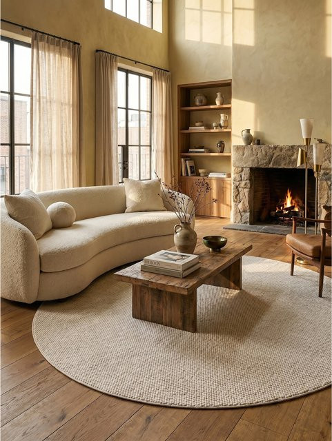 Flachgewebe-Teppich Berber-Tradition von KADIMA DESIGN in Beige, quadratisch, B/T: 160 x 160 cm - Bild 1