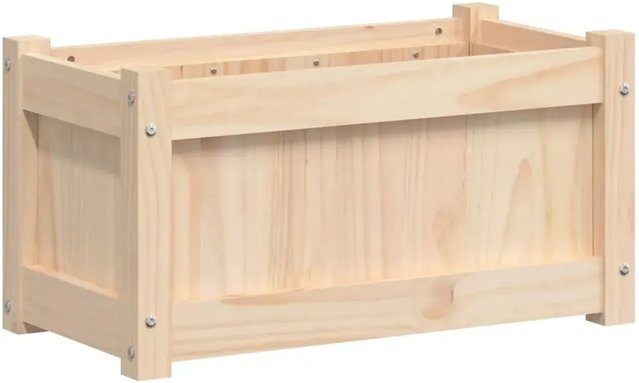 vidaXL Pflanzkübel aus Kiefernholz in rustikaler Optik, B/T/H: 60 x 31 x 31 cm - Bild 1