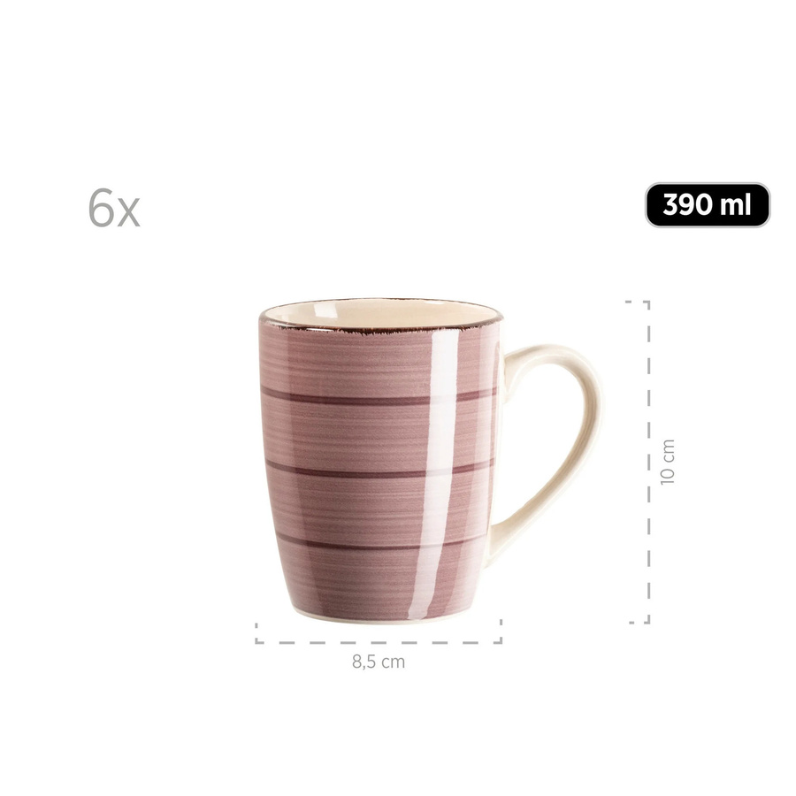 Mäser Frühstücksset Lumaca aus Steingut, 18-teilig, lila/multicolour - Bild 3