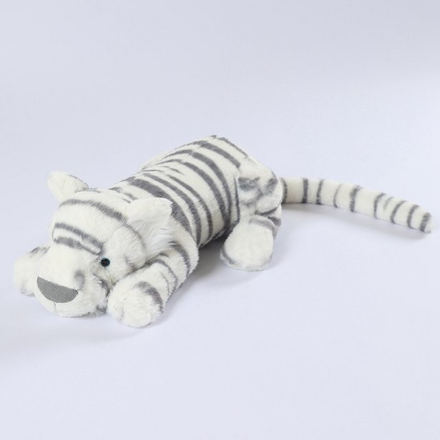 BABIQU Liegende Schneetiger Plüschtiere, Weiß, Plüsch / Textil - Bild 1