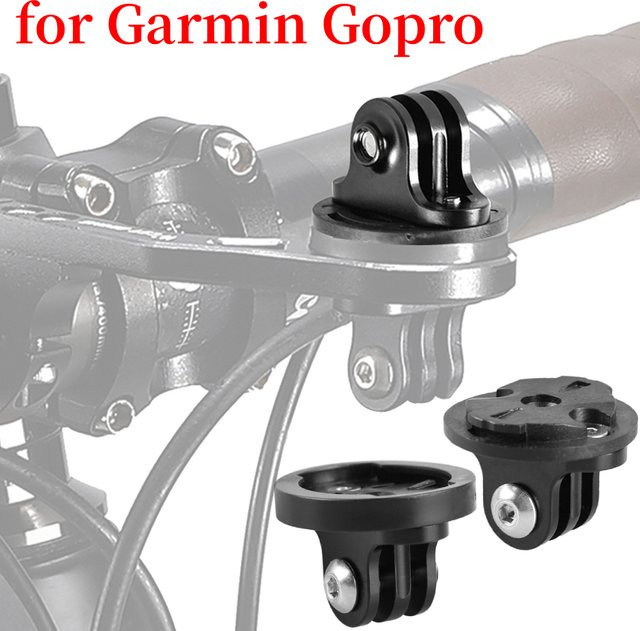 APWIKOGER Kamera-Scheinwerferadapter in Schwarz, stabile Fahrrad-Sportkamerahalterung aus ABS-Kunststoff für Garmin und GoPro - Bild 1