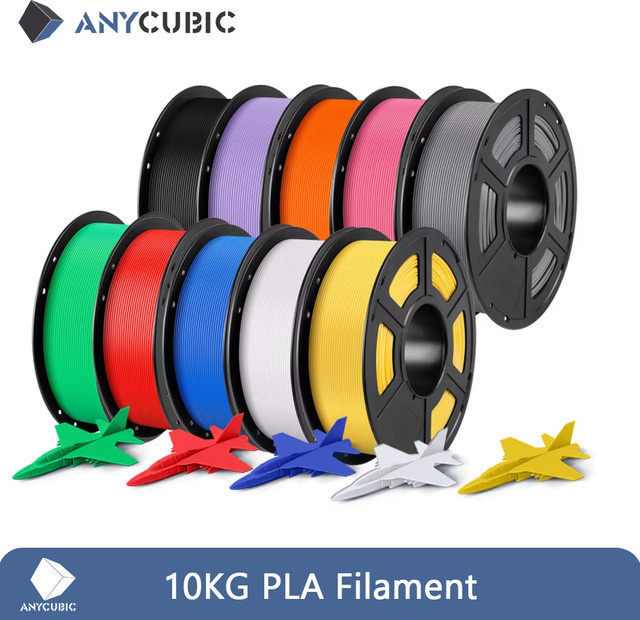 Anycubic PLA Filament für FDM 3D Drucker, 10 kg, Weiß und Schwarz - Bild 1