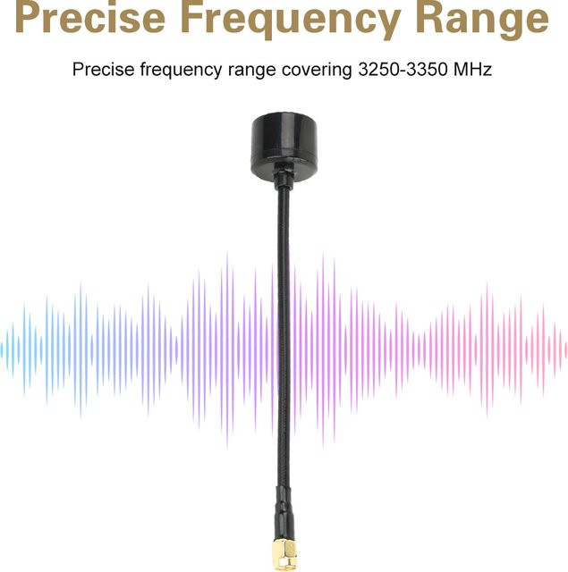 FPV VTX Sender Antenne für RC Long Range Racer Drohnen, 3,3 GHz, 50W, 4,5dBi Gewinn, SMA Anschluss, Schwarz, Frequenzbereich 3250-3350MHz - Bild 1