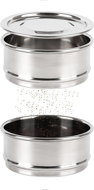 watchget Kaffeesieb aus Edelstahl mit Deckel, feines Kalibriersieb und Testsieb für Kaffeebohnen, Farbe: Weiß - Bild 1