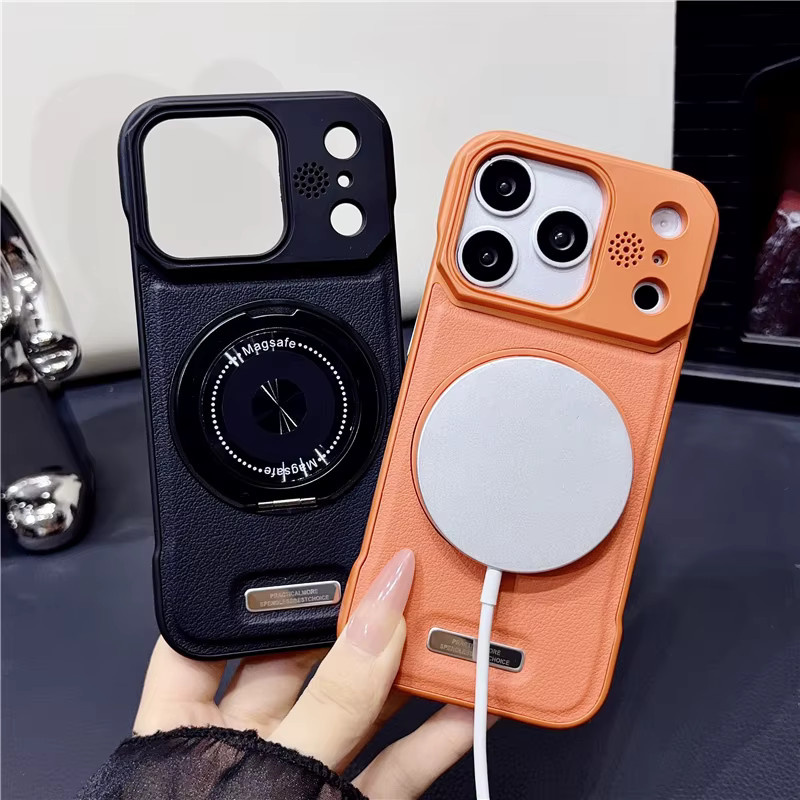 Fudusaidman Rahmenlose Magnetische Handyhülle mit 360 Grad Ständer für iPhone 12 13 14 15 16 17 Pro Max in Blau - Bild 2