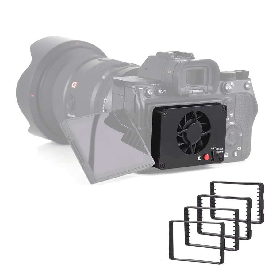 Probty Kamera-Kühlventilator mit Halbleiter-Kühlsystem in Schwarz für Sony A7M4, ZV-E1, A6700, A7C2, ZV-E10, ZV1, A7C, FX3 sowie Canon 70D, EOS R6, R7 und Fujifilm X-T4, XS10 - Bild 2