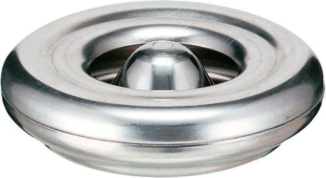 PROREGAL Feuerlöschender Tischaschenbecher aus Aluminium in Silber, H x Ø: 6 x 12 cm - Bild 1