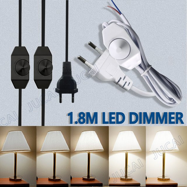IKSLED Netzkabel mit Ein/Aus-Schalter in Weiß, 1,8 m Länge, zweipoliger EU-Stecker - Bild 1