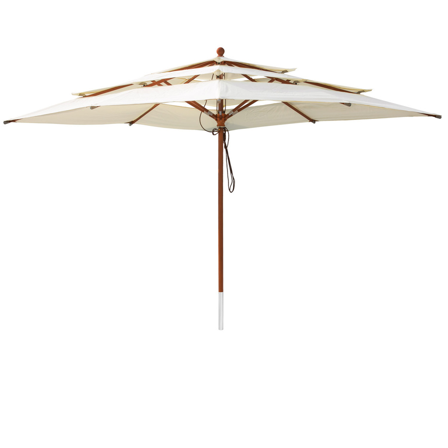 Anndora Sonnenschirm Brise in Natur Beige, quadratisch, 3-lagig mit UV-Schutz, B/T/H: 300 x 300 x 280 cm - Bild 1