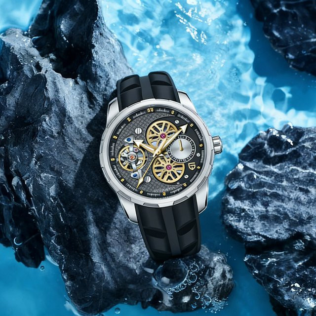 PAGANI DESIGN Armbanduhr, Tourbillon, Automatik, Saphirglas, Herren - Bild 1