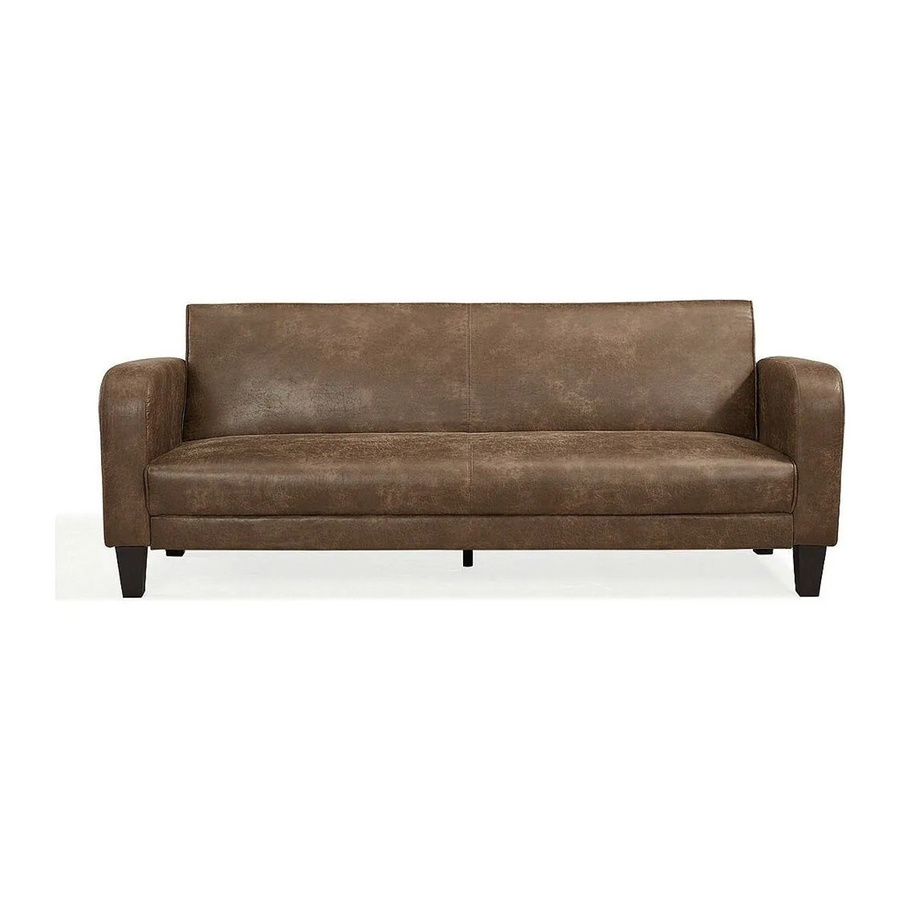 Vente-unique Schlafsofa Inicio in Braun mit Microfaser und Vintage-Look, Breite: 215 cm - Bild 2