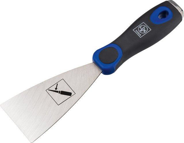 LUX-TOOLS Malerspachtel steif aus Stahl mit rutschfestem Griff, Breite: 6 cm - Bild 1