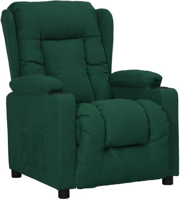 vidaXL Relaxsessel Dunkelgrün aus Stoff mit Armlehnen, B/T/H: 99,5 x 48,0 x 136,5 cm - Bild 1