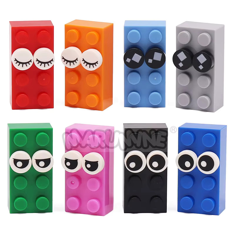 Marumine Cartoon Eyes MOC-Ziegel, Modellzubehör, 1 x 1 runde Fliesen - Bild 2