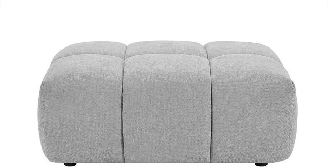Sitzhocker Apoliu von Vente-unique in Hellgrau mit Strukturstoff, Höhe: 72 cm - Bild 1
