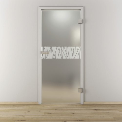 NOVADOORS Glasdrehtür NOVA 546 modern in Weiß und Transparent, Höhe: 197,2 cm, Breite: 70,9 cm, Tiefe: 28,2 cm - Bild 1