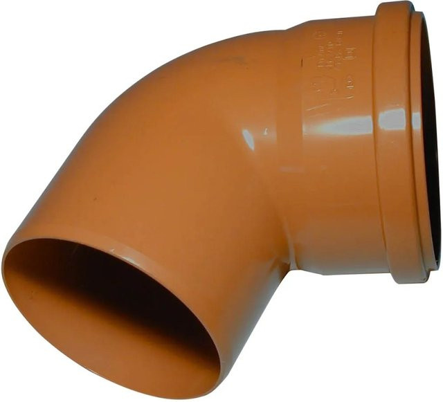 Marley Kanalgrundrohr-Bogen 67 Grad DN 110 in Orange - Bild 1