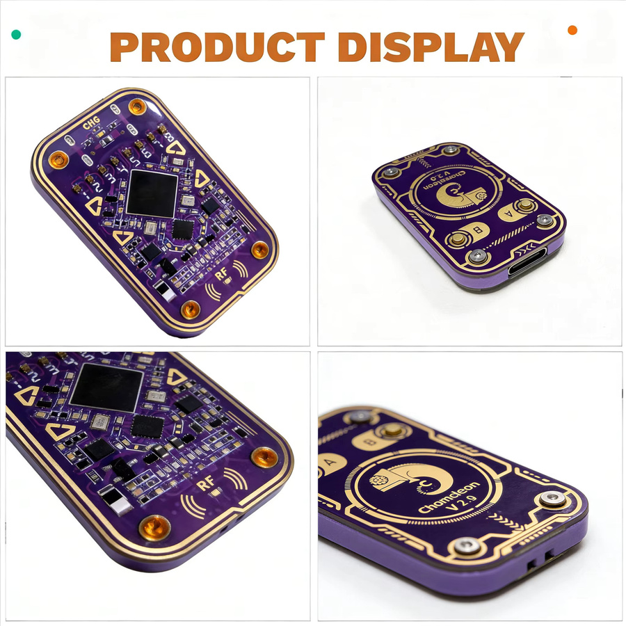 Chameleon Ultra Kontaktloser Smart-Card-Emulator NFC RFID Leser und Schreiber für ID-IC Tags in Schwarz und Lila - Bild 3