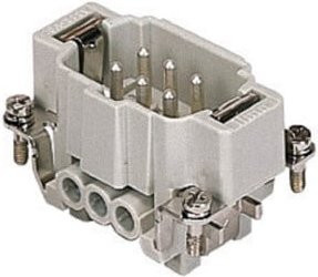 I.L.M.E. Stifteinsatz CNEM 06 T 6P 16A mit Schraubanschluss in Silber und Grau - Bild 1