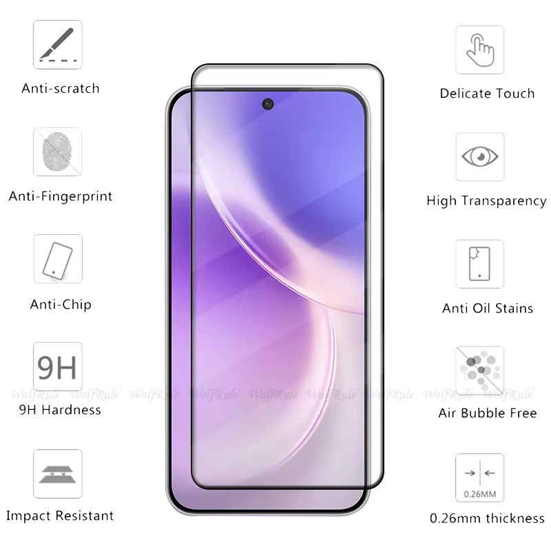Wolfrule 6-in-1 Schutzset für Vivo X300 und Vivo X300 Pro mit gehärtetem Glas Display-Schutz und Objektiv-Schutz, transparent - Bild 2