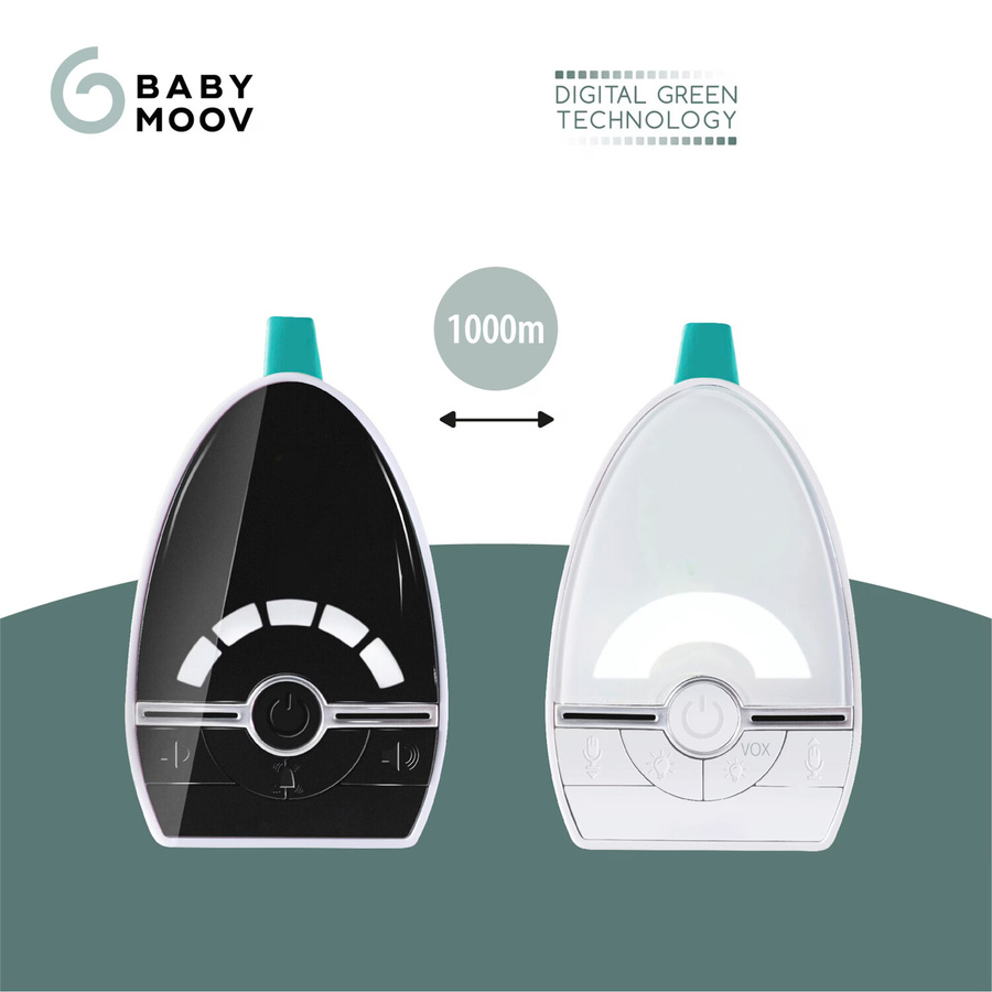 Babymoov Digitales Babyphone Expert Care mit Audio-Funktion und Vox Eco Mode in Weiß - Bild 1