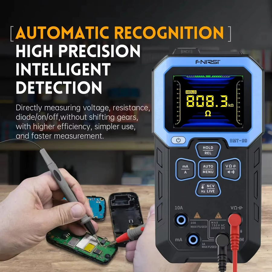 FNIRSI DMT-99 Digitales Multimeter mit 9999 Anzeigen Präzisionsmessgerät für die automatische Messung und elektronische Reparaturwerkzeuge - Bild 4