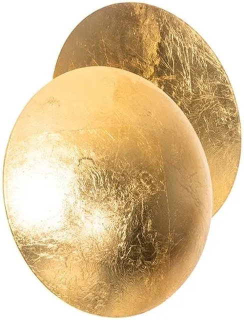 QAZQA Moderne Wandleuchte Sunrise in Gold, Rund, Durchmesser: 20 cm, dimmbar - Bild 1
