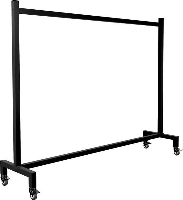 CLP Kleiderständer Gisborne rollbar aus Stahl, Garderobenständer Schwarz Matt - Bild 1