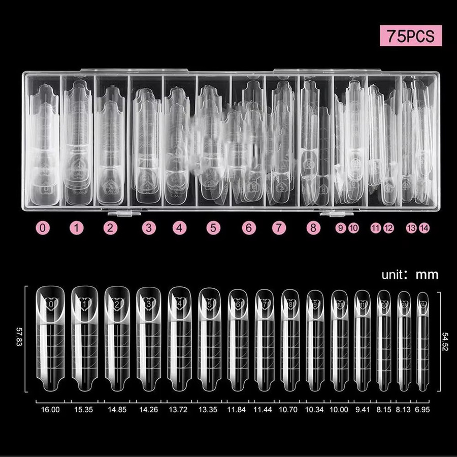 MIANEL GEL 3D French Nail Dual Form Set, 75 Stück, Glänzend - Bild 3