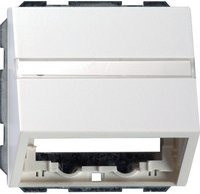 Gira Datenhaube mit Tragring und Beschriftungsfeld für Kommunikationstechnik System55, Farbe: Weiß, nur für Schraubbefestigung - Bild 1