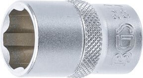 BGS Super Lock Steckschlüssel-Einsatz aus Chrom-Vanadium, Antrieb Innenvierkant 1/2 Zoll, SW 17 mm, Silber - Bild 1