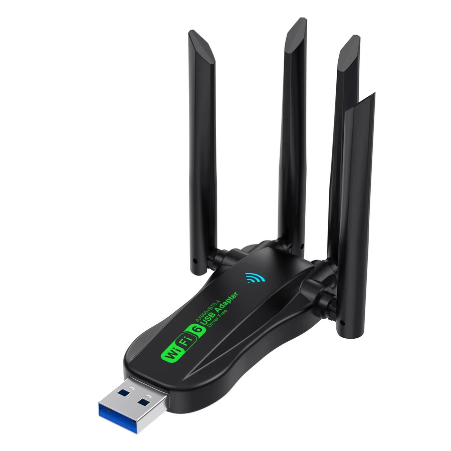 KEBIDUMEI AX900 WiFi 6 USB-Adapter mit Bluetooth 5.4, Dual Band 2,4 GHz/5,8 GHz und 4 Antennen, Black - Bild 6