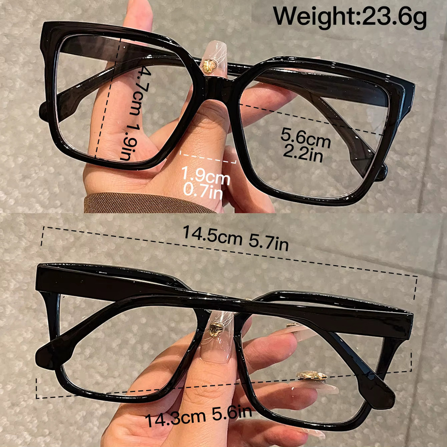 CAIPAI Lesebrille, Vollrand, square, Kunststoff, transparent - Bild 5