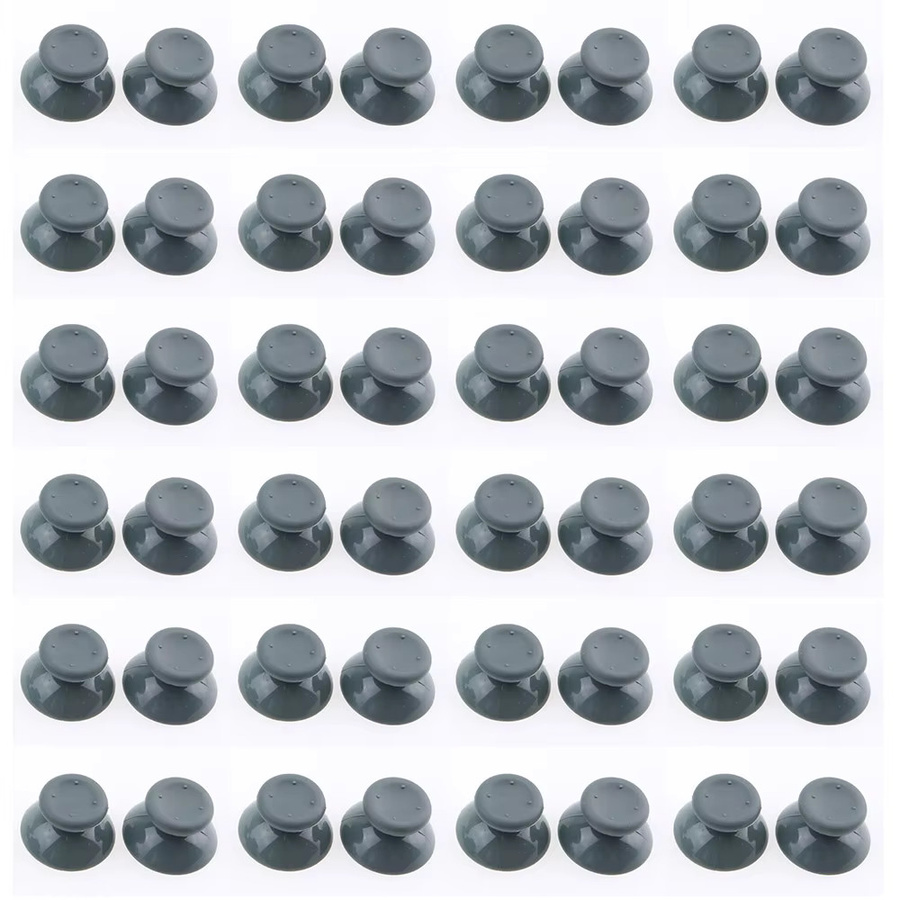 ChengHaoRan 50 Stück Analogstick-Kappen für Xbox 360 Controller, Daumenknöpfe und Joystick-Griffabdeckungen, Schwarz/Grau - Bild 2