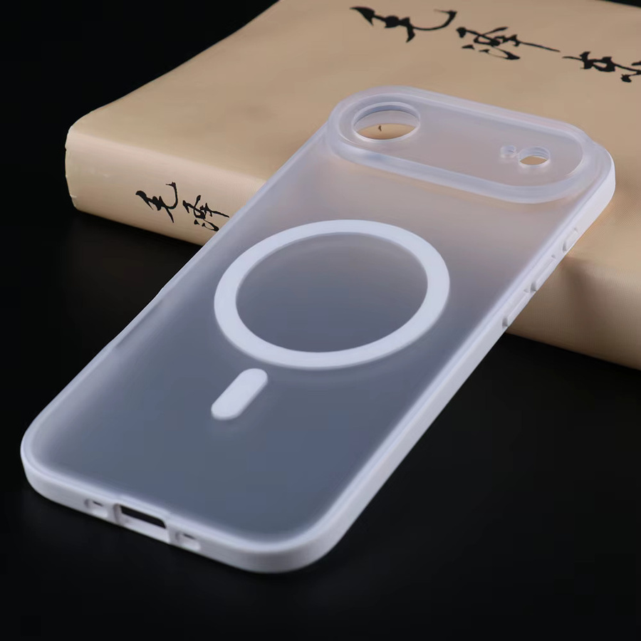 UGOjP Schutzhülle für iPhone 17 Air in Transparent oder Weiß mit magnetischer MagSafe Funktion und mattierter PC-Rückseite - Bild 3