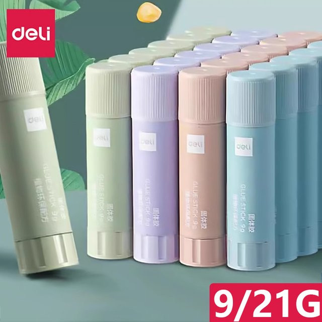 Deli Plant Fester Klebestift für Büro und Schule, professionell und ungiftig, Multicolor - Bild 1