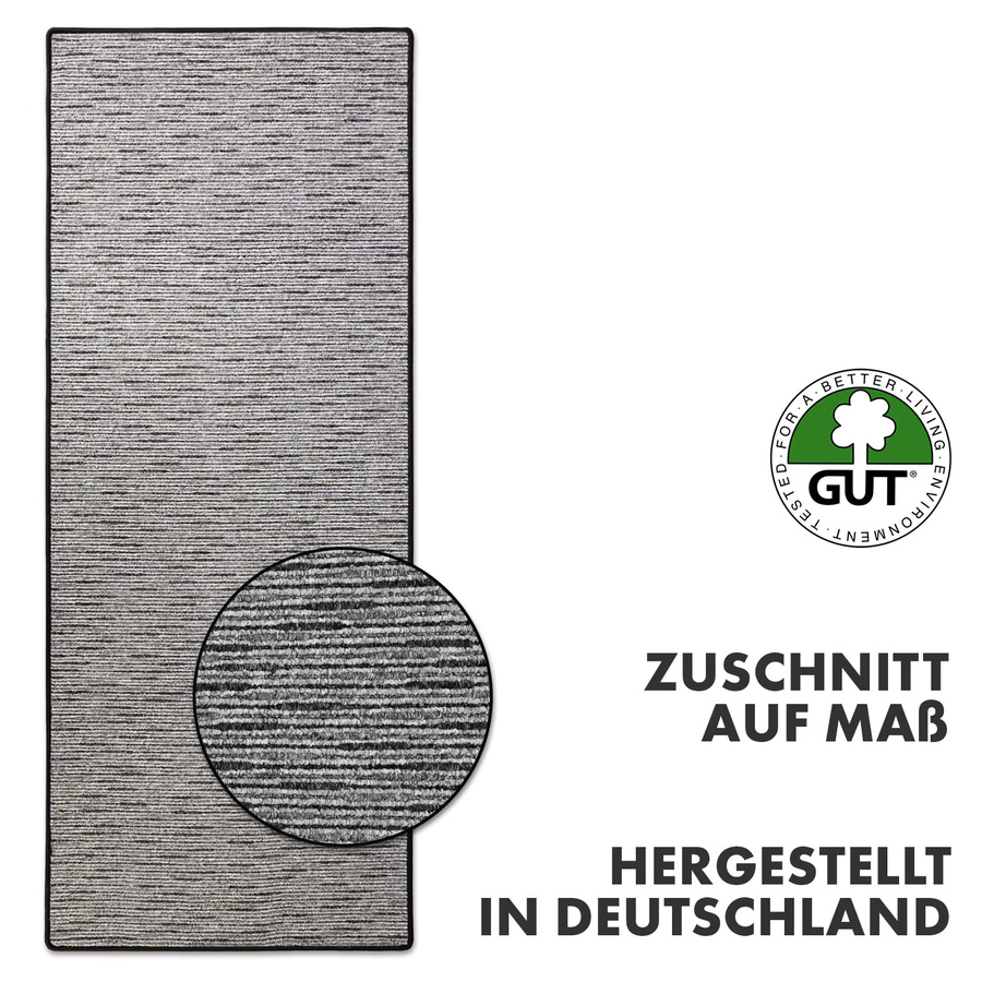 Teppichläufer Geneva von FLOORDIREKT, gestreifter Flurteppich und Küchenläufer mit Filzrücken, braun, Breite: 67 cm, fußbodenheizunggeeignet - Bild 2