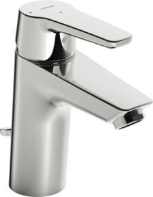Hansa Waschtisch-Einhebelmischer Hansapolo mit Ablaufgarnitur in Chrom, Ausladung 110 mm - Bild 1
